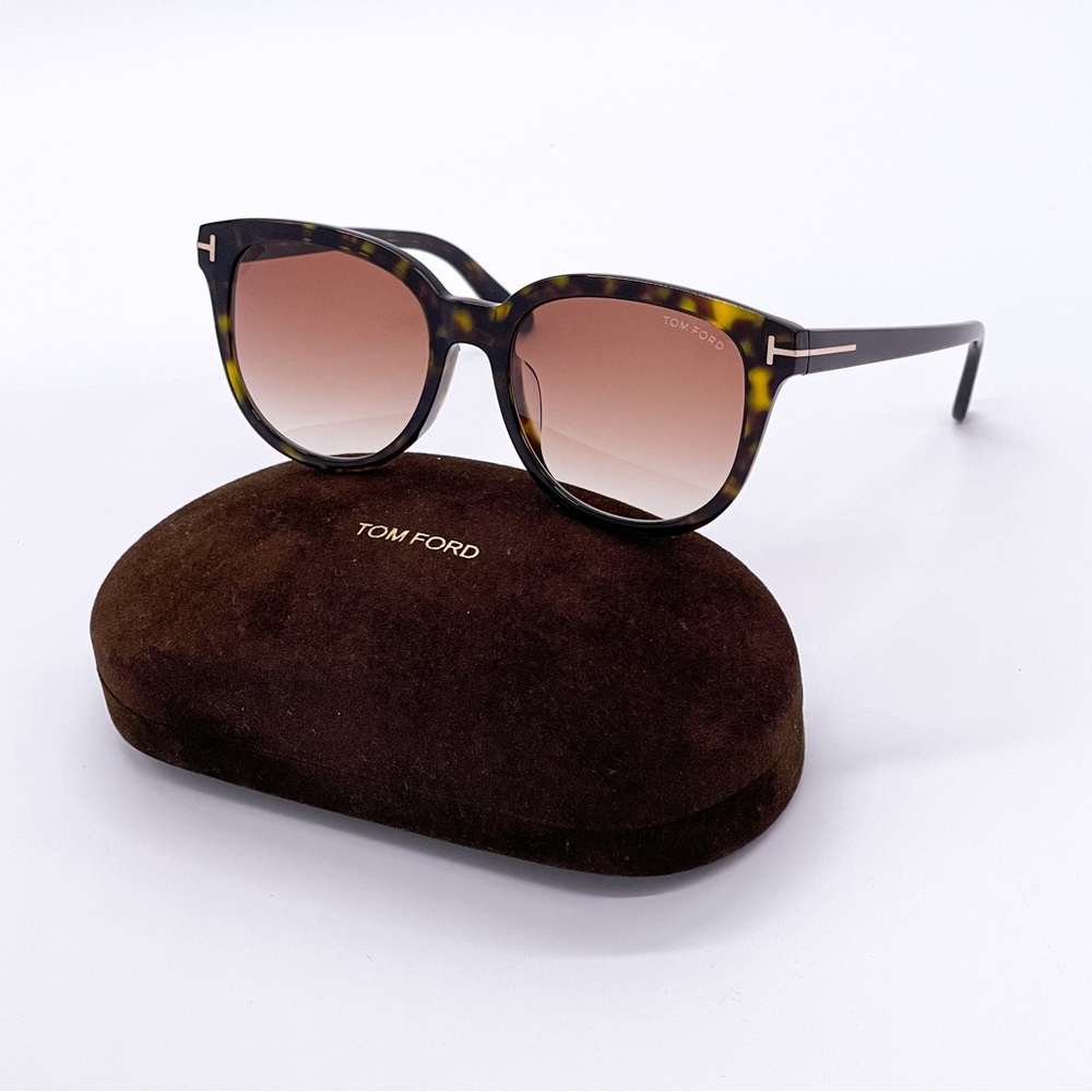 NEW TOM FORD WOMEN HAVANA BROWN SUNGLASSES TOM FORD TF914 52F - Picture 1 of 6